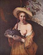 Abraham Bloemaert Shepherdess with Grapes Sweden oil painting artist